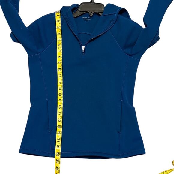 Athleta Women's Blue Quarter Zip Hoodie Size Small Long Sleeve Activewear - Picture 6 of 8